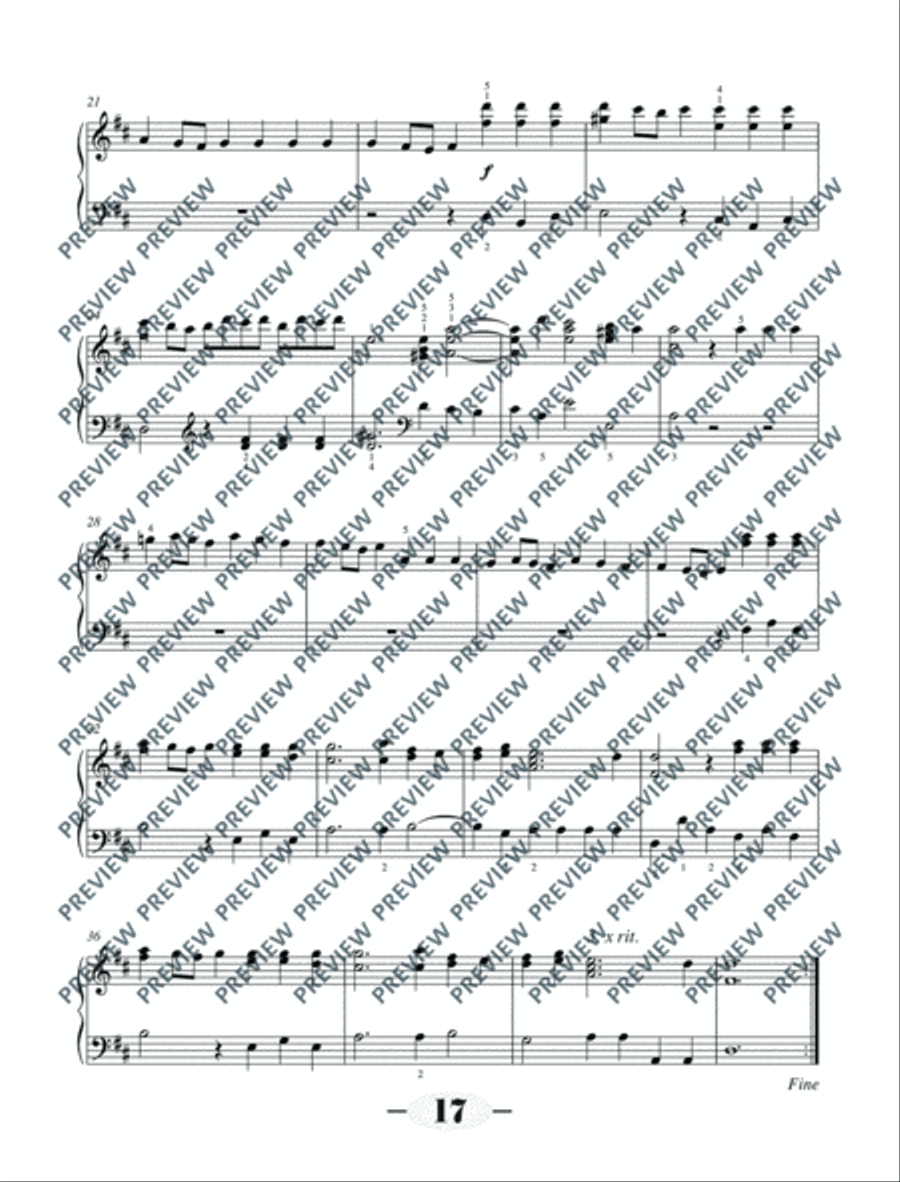 Wassermusik & Feuerwerksmusik Piano Solo scores gallery preview page 18