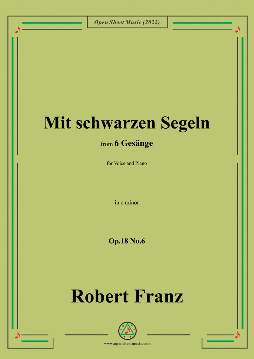 Franz-Mit schwarzen Segeln,in c minor,Op.18 No.6,for Voice and Piano image number null