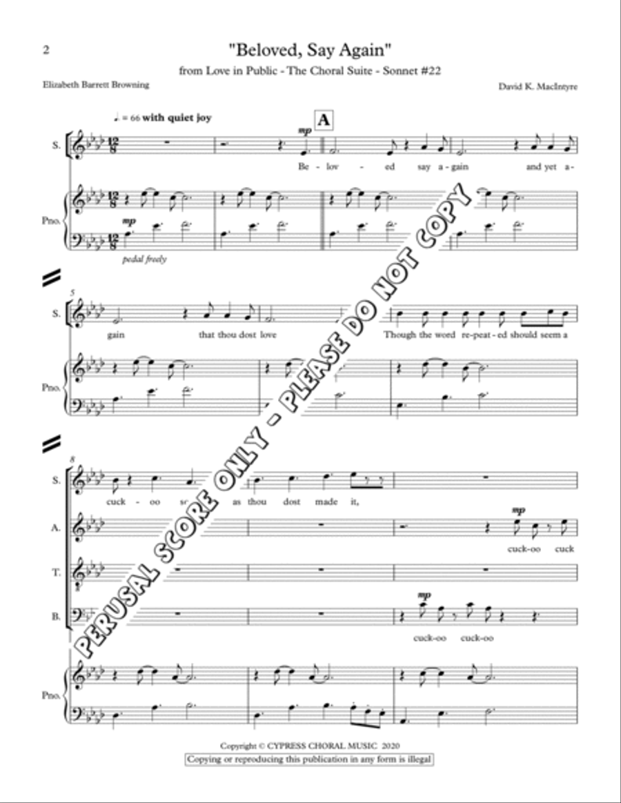 Beloved, Say Again 4-Part scores gallery preview page 2