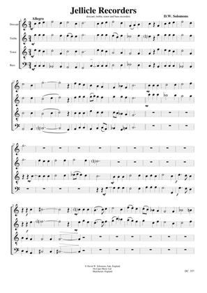 Jellicle Quartet - for recorders