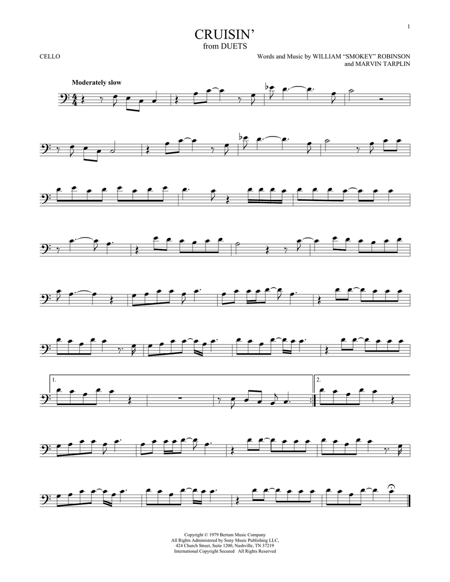 Cruisin' Cello Solo scores gallery preview page 1