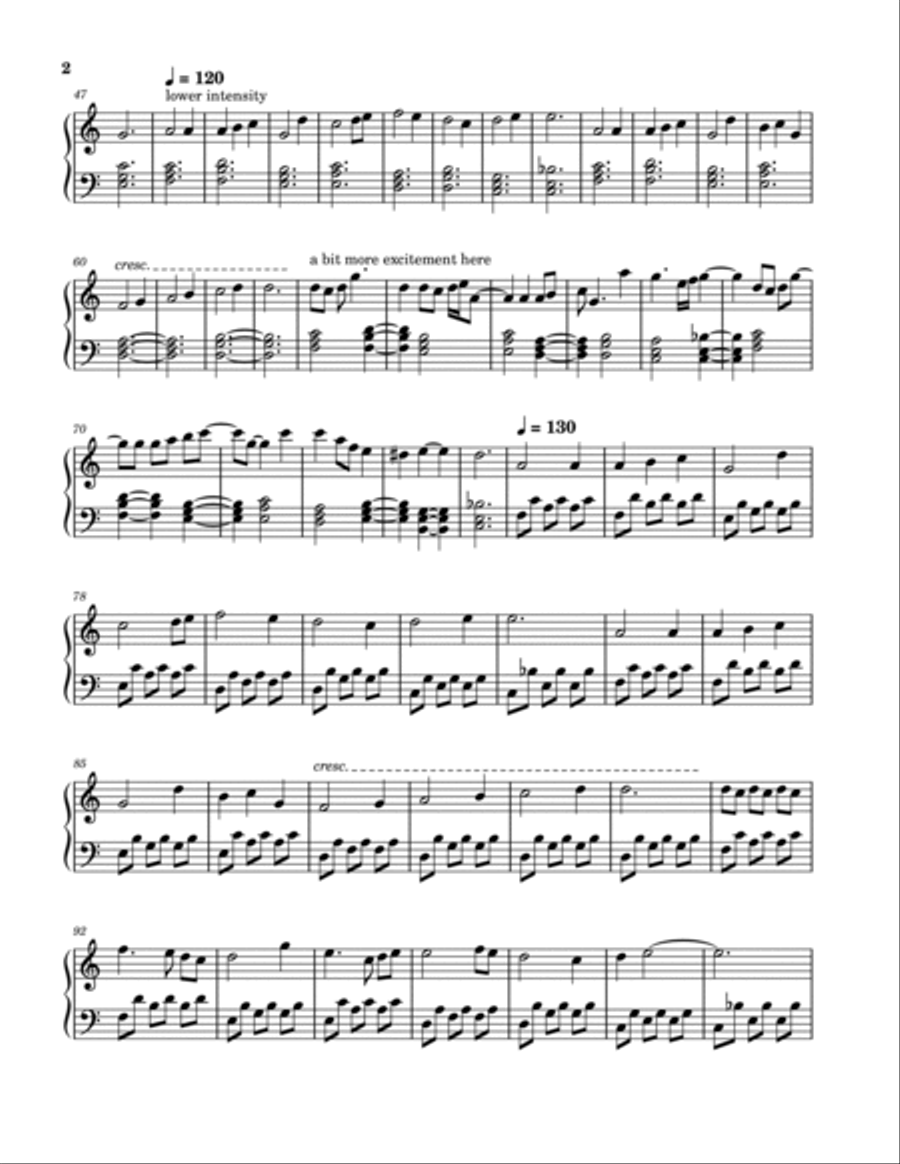 Mirror - contemporary piano piece Easy Piano scores gallery preview page 2