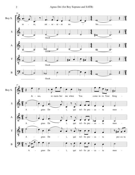 Agnus Dei (for Boy Soprano and SATB) image number null