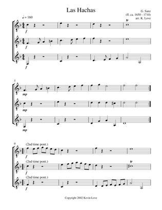 Book cover for Las Hachas (Guitar Trio) - Score and Parts