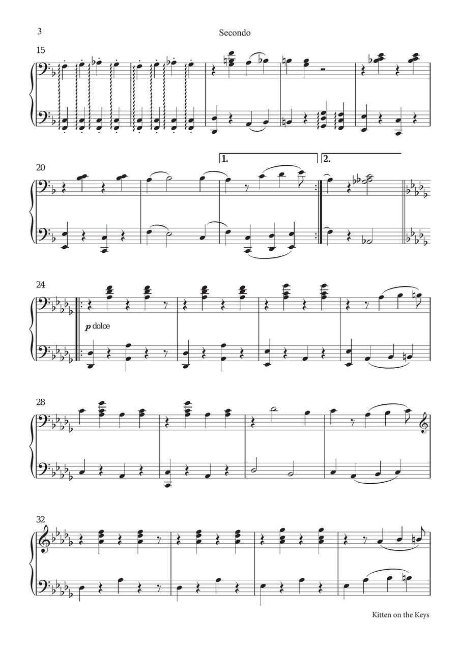 Kitten On The Keys Piano Duet scores gallery preview page 3