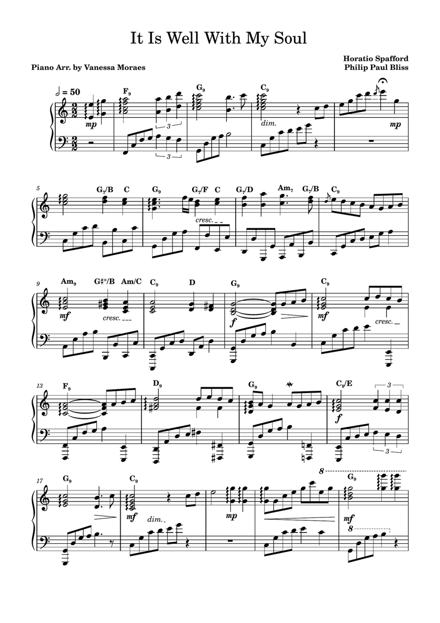 It Is Well With My Soul Piano Solo scores gallery preview page 1