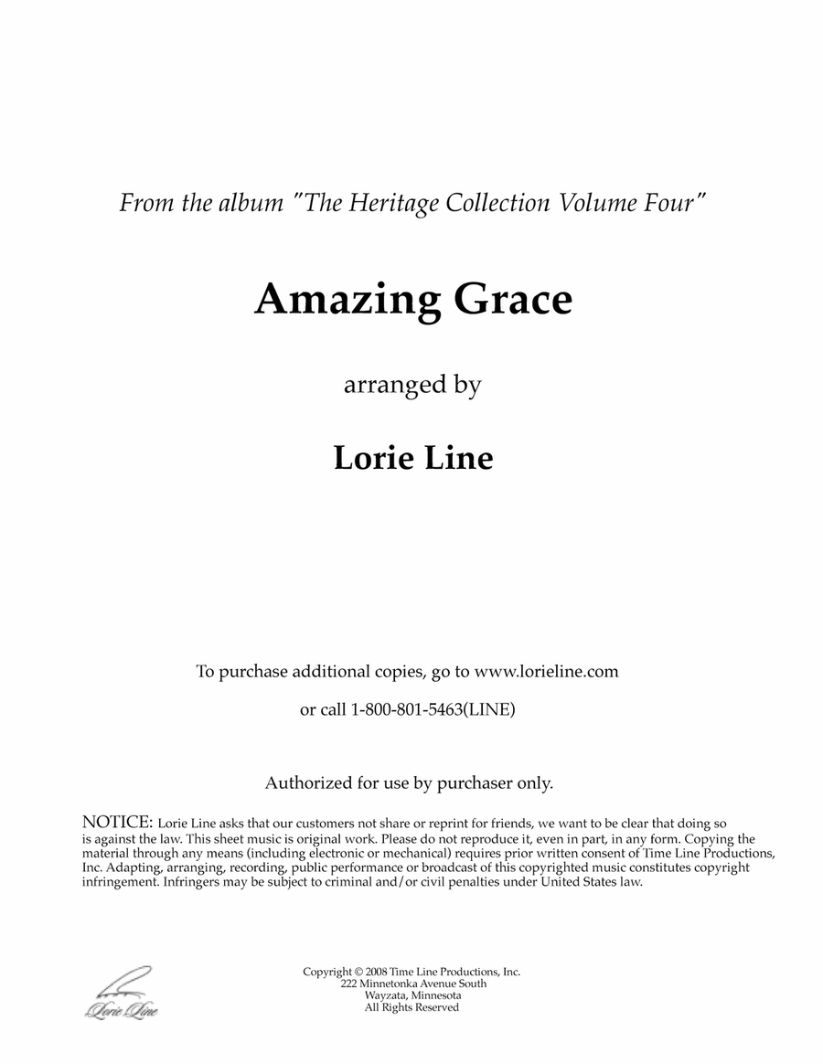 Amazing Grace Piano Solo scores gallery preview page 1