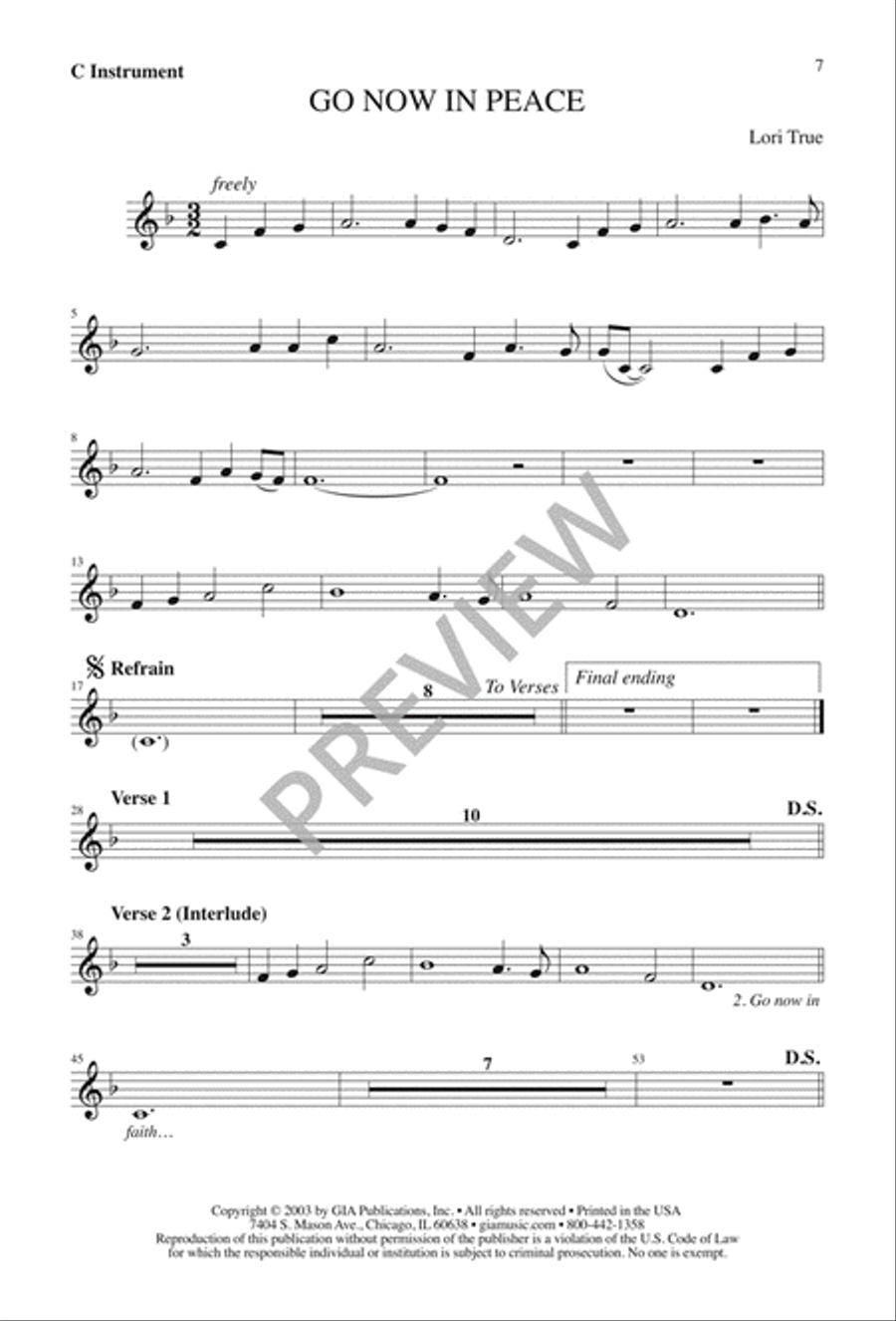 Go Now in Peace Go Now in Peace 3-Part scores gallery preview page 7