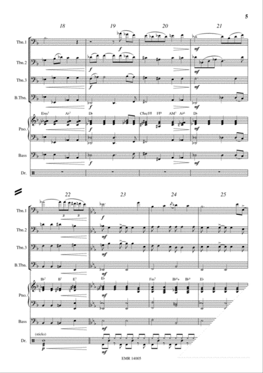 Bess, You Is My Woman Now Trombone Quartet scores gallery preview page 5