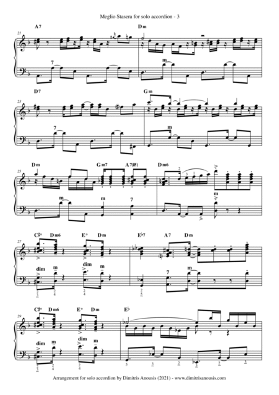 Meglio Stasera Accordion scores gallery preview page 5