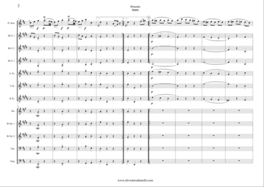 Minuetto - W. A. Mozart Large Ensemble scores gallery preview page 3
