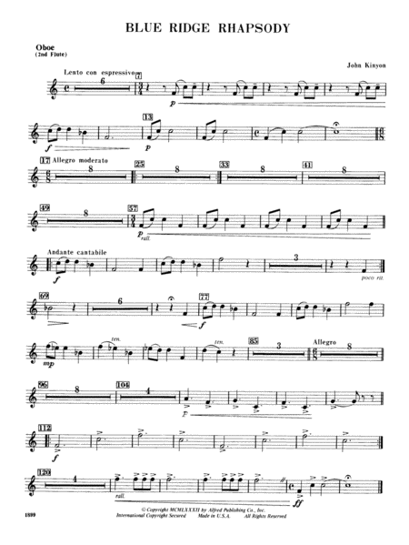 Blue Ridge Rhapsody: Oboe