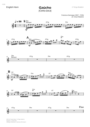 Gaúcho (Corta-Jaca) - English Horn Solo - W/Chords