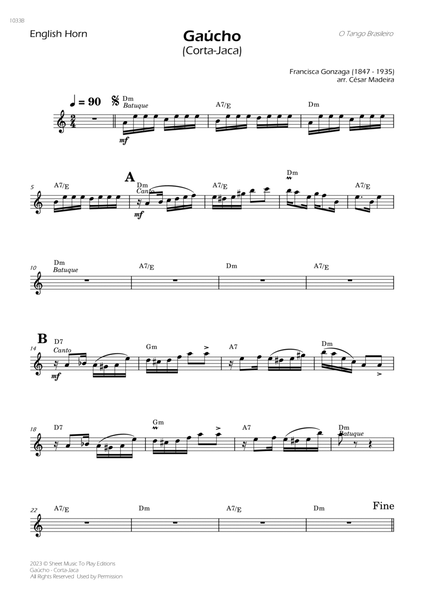 Gaúcho (Corta-Jaca) - English Horn Solo - W/Chords image number null