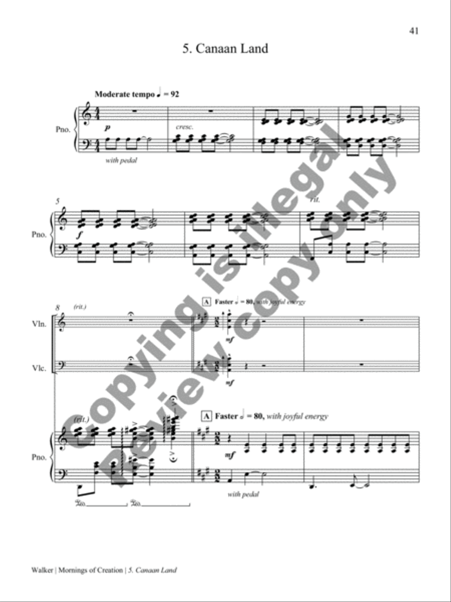 Mornings of Creation Piano Trio scores gallery preview page 39