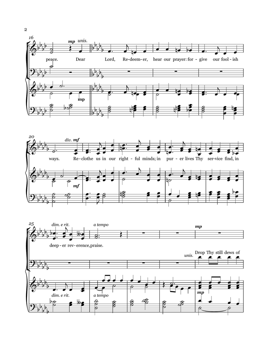 Hear Our Prayer, O Lord 4-Part scores gallery preview page 2