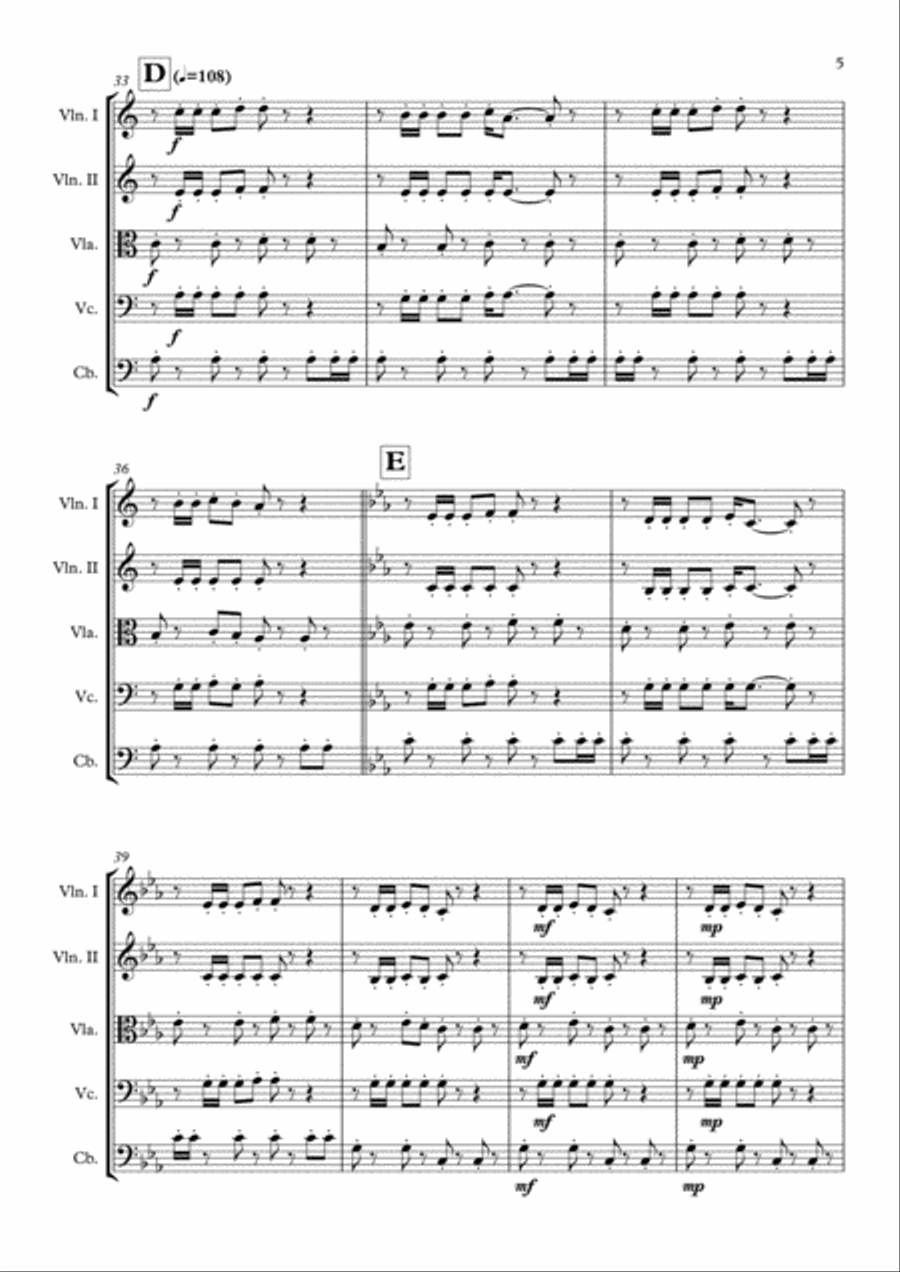Backdraft String Quintet scores gallery preview page 6