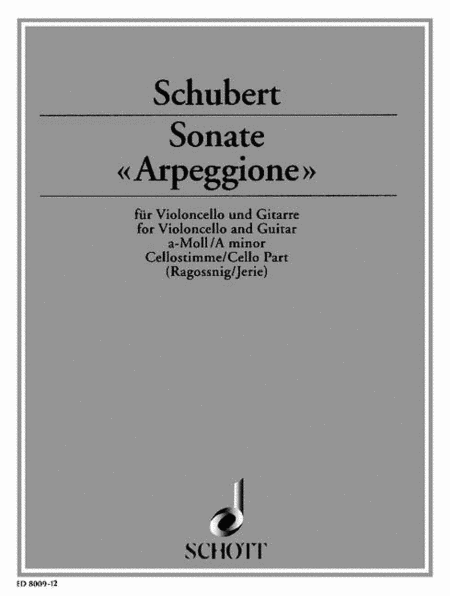 Sonate Arpeggione in A Minor, D 821 - Cello Part