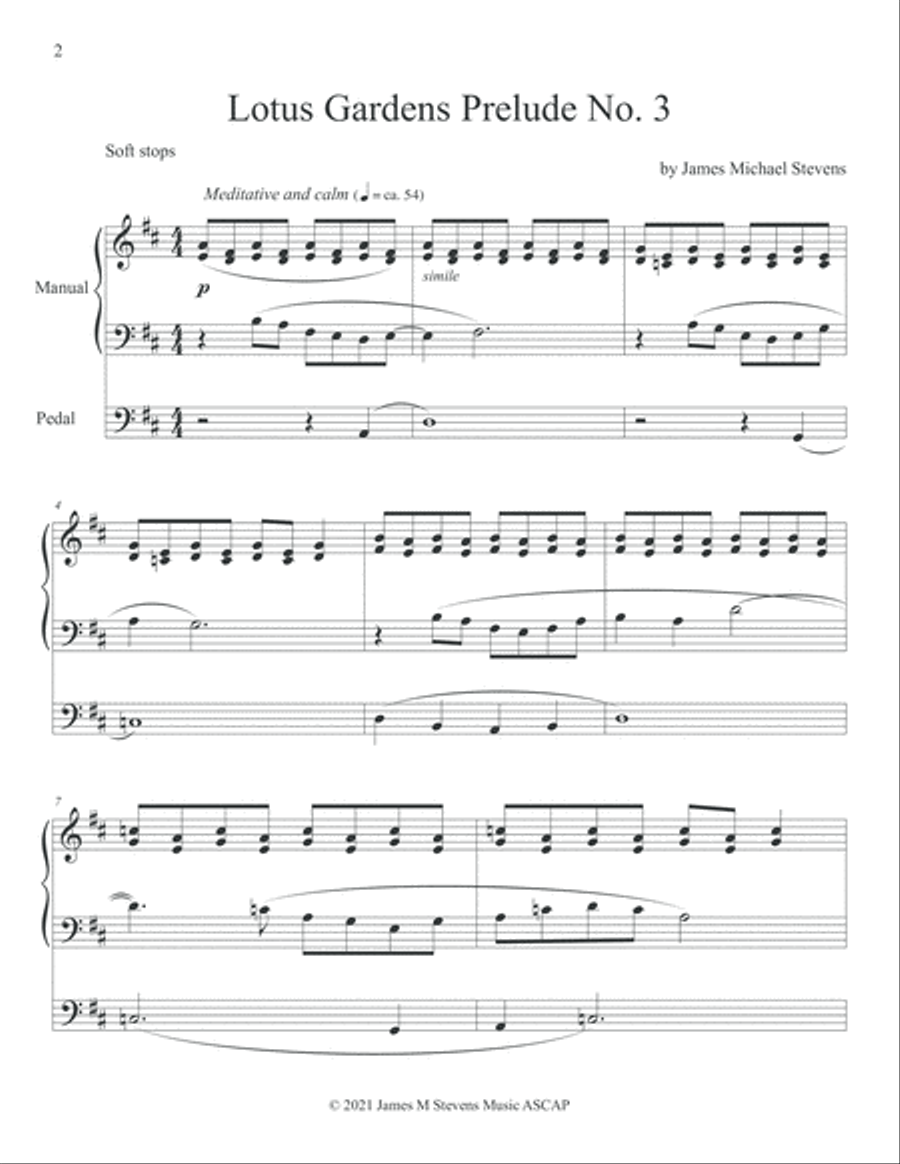 Lotus Gardens Prelude No. 3 Organ Solo scores gallery preview page 2