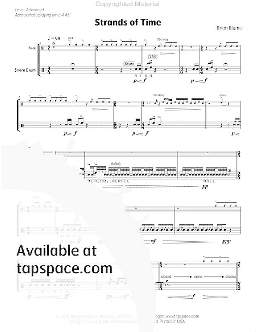 Strands of Time Percussion scores gallery preview page 6