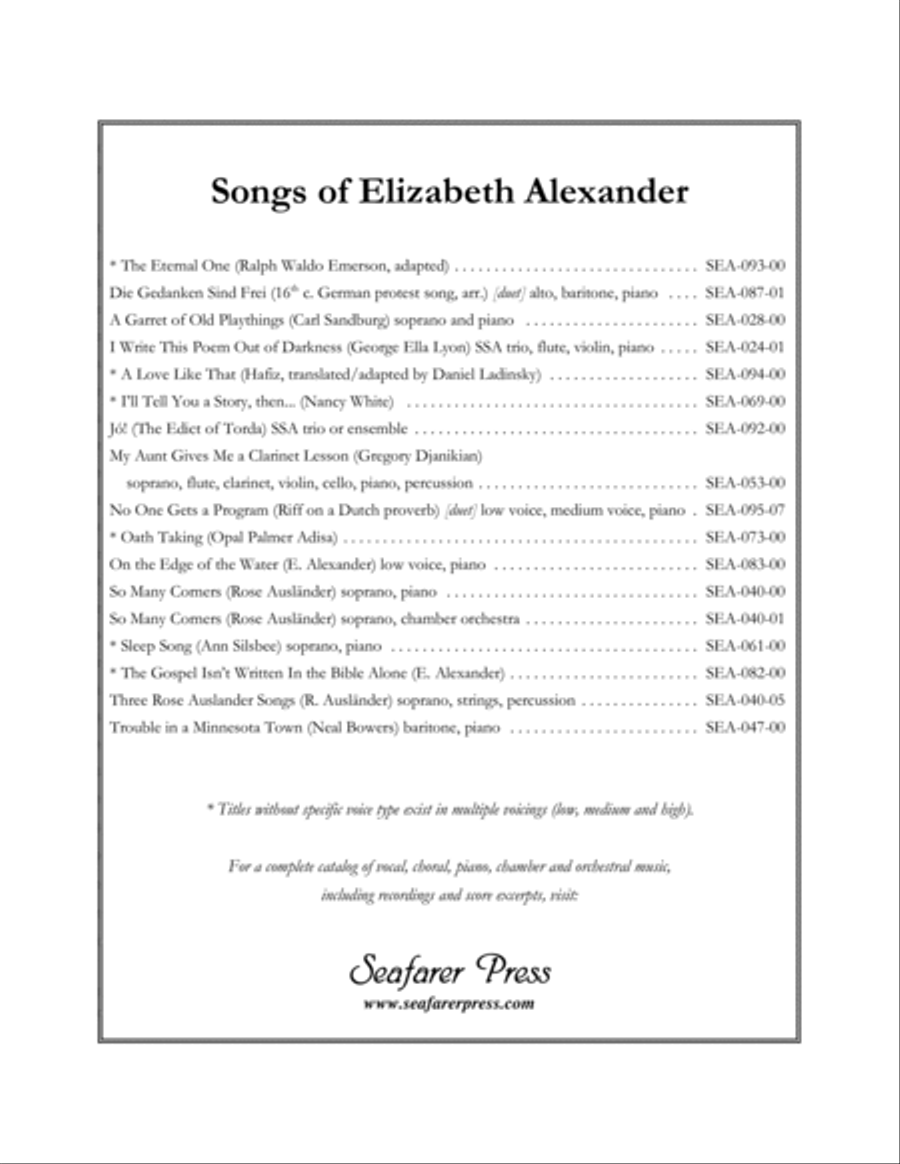 Sleep Song Alto Voice scores gallery preview page 13