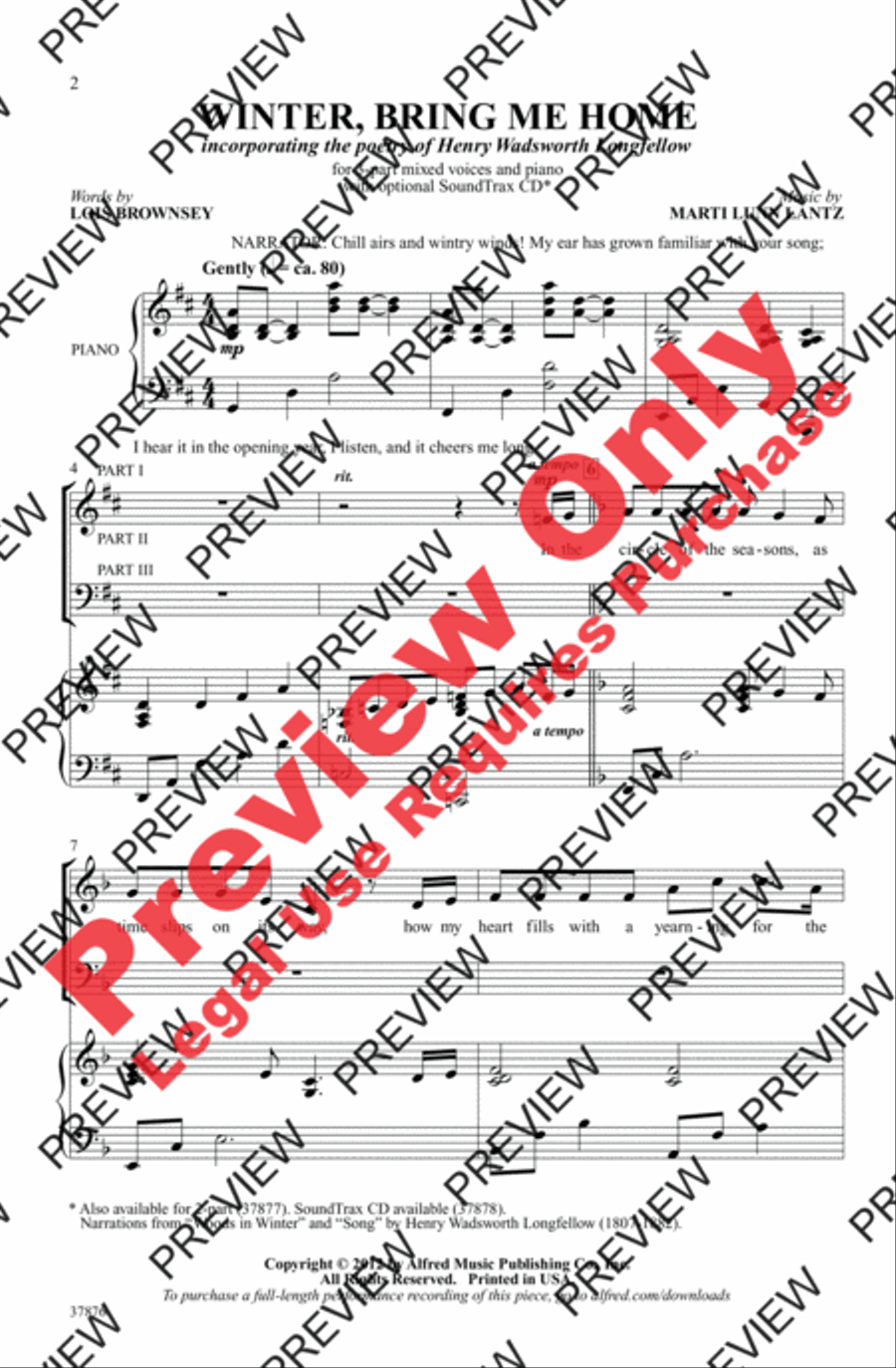 Winter, Bring Me Home 3-Part scores gallery preview page 2