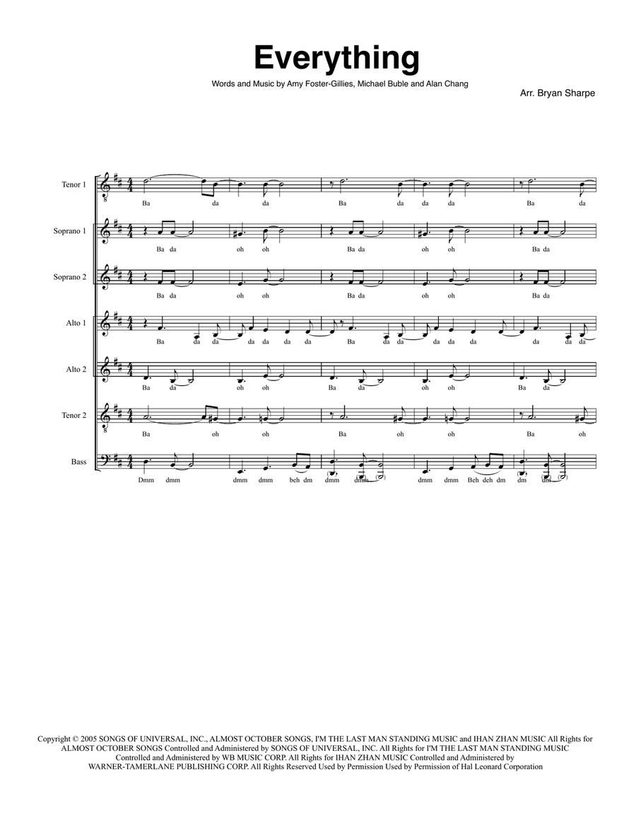Everything 4-Part scores gallery preview page 1