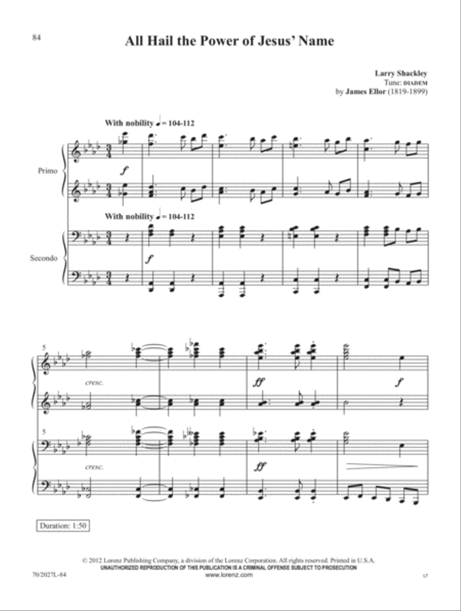 Four-Hand Favorites for Lent and Easter Piano Duet scores gallery preview page 32