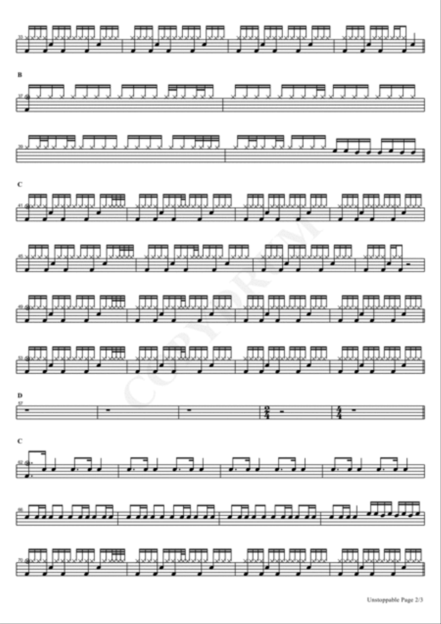Unstoppable Drum Set scores gallery preview page 2
