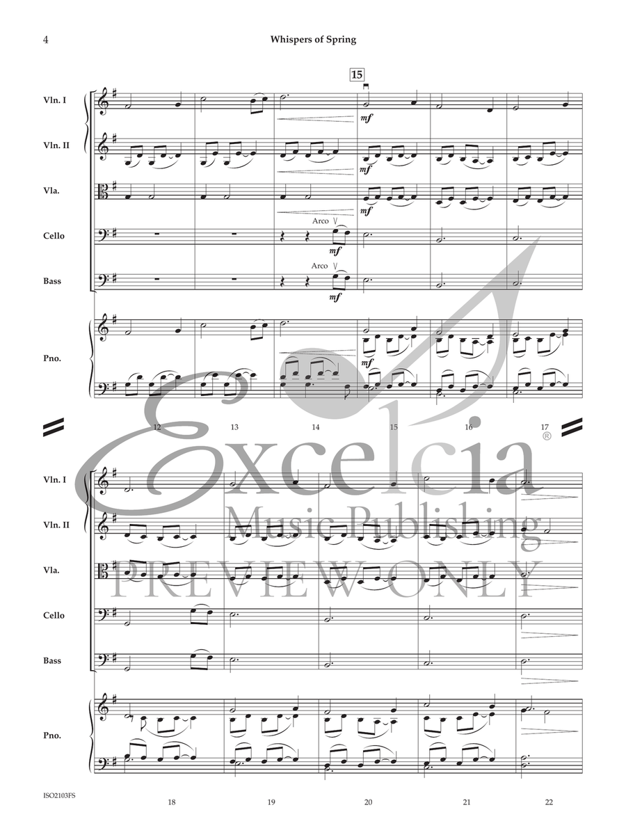 Whispers of Spring String Orchestra scores gallery preview page 3