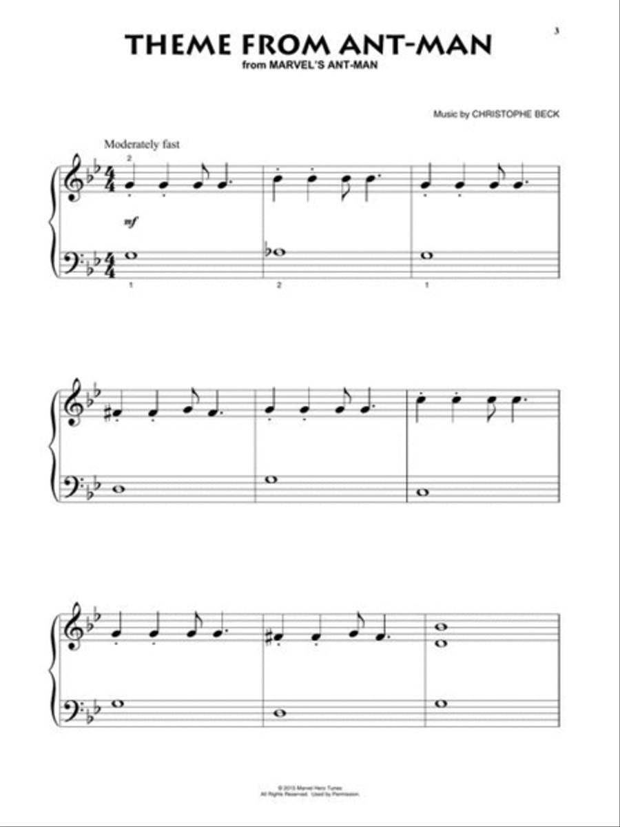 Superhero Themes Superhero Themes Piano Solo scores gallery preview page 4