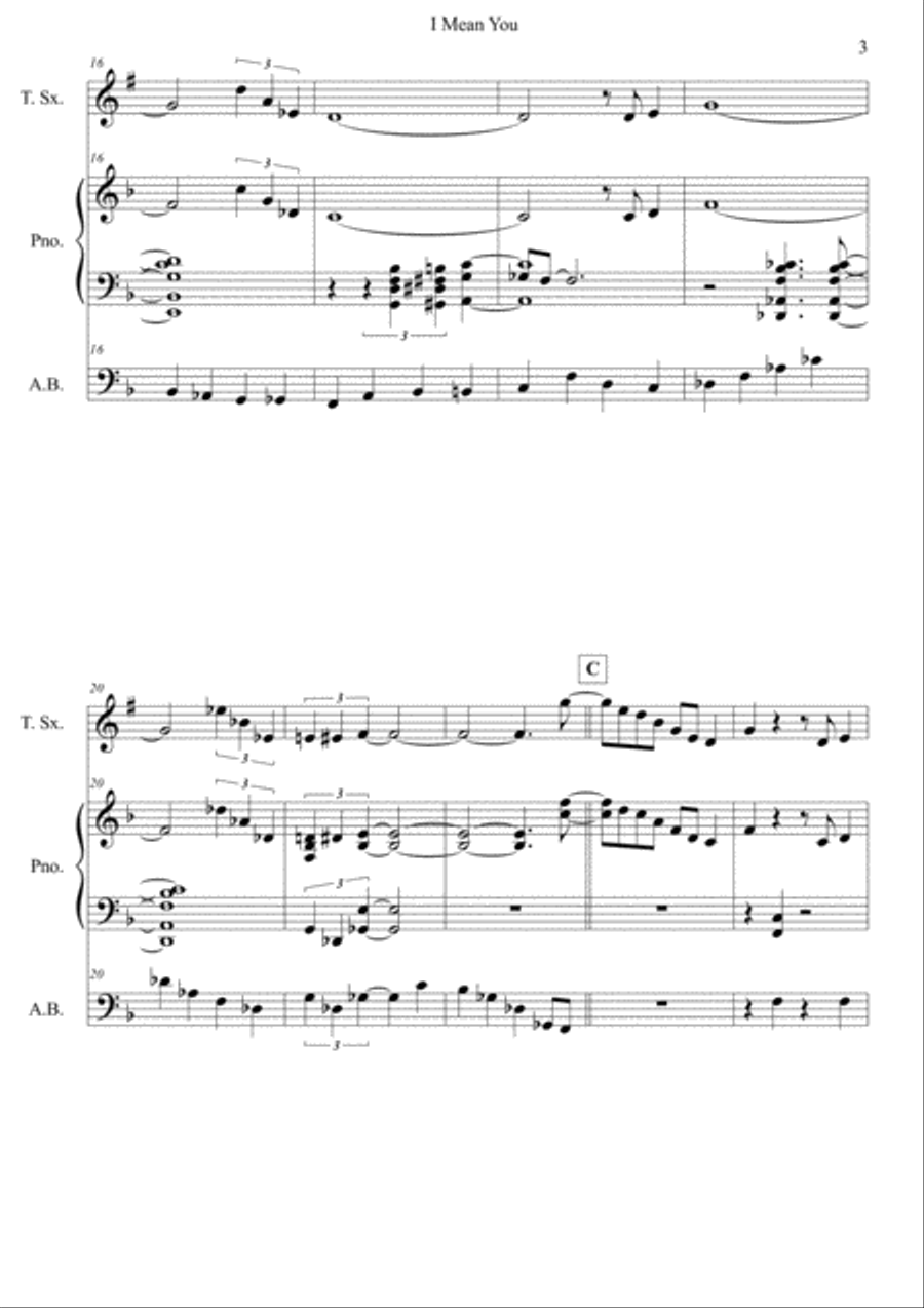 I Mean You Small Ensemble scores gallery preview page 3