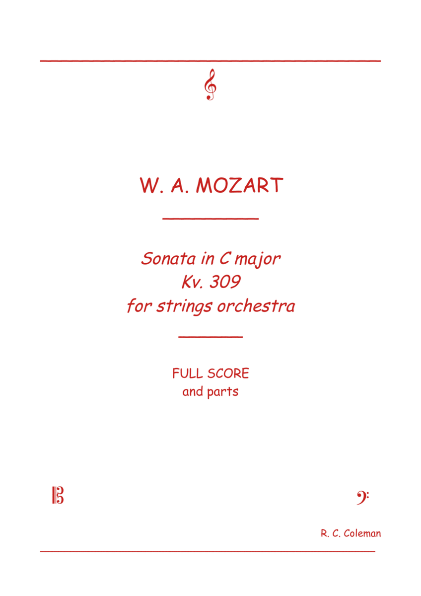 Mozart Sonata kv. 309 for String orchestra