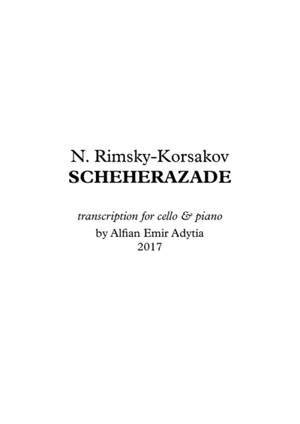 Scheherazade: I. The Sea & Sinbad's Ship (cello & piano)