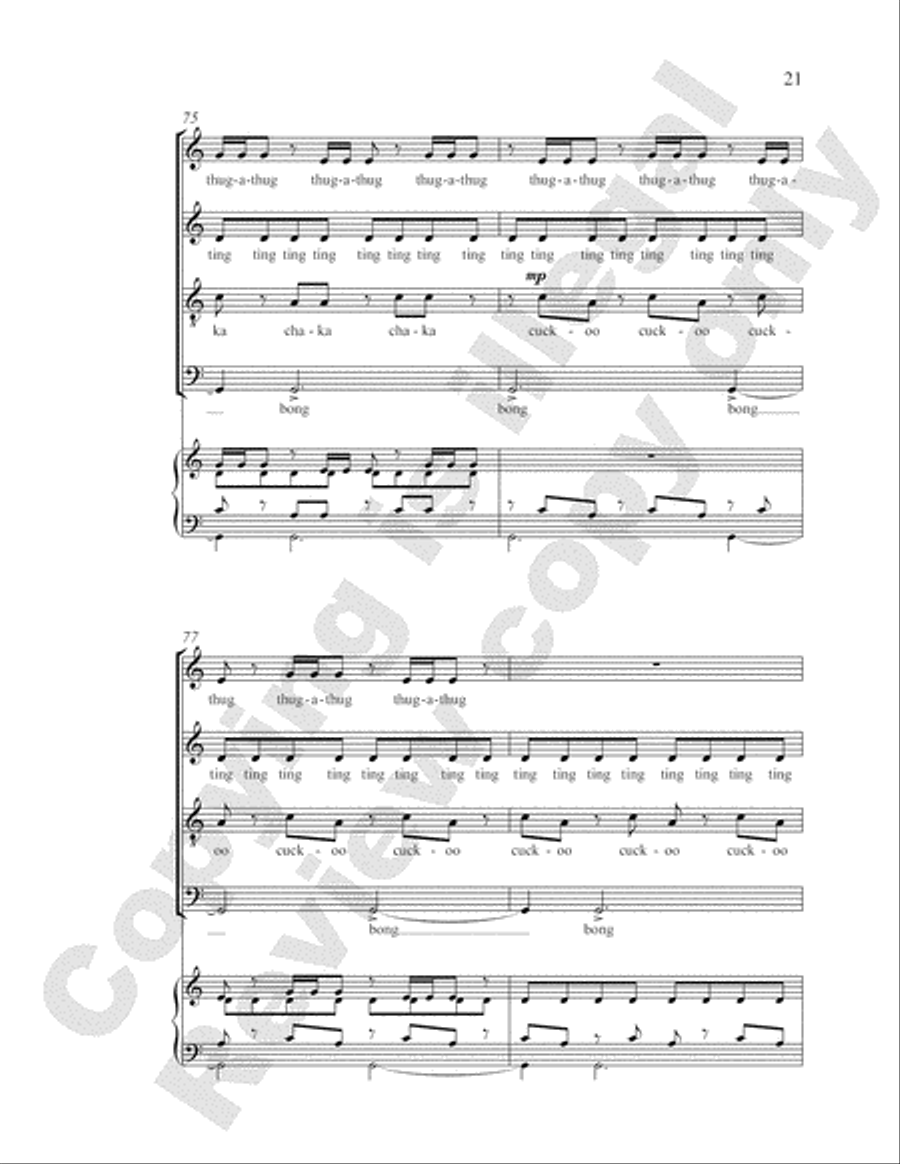Time Pieces: 4. Clocks 4-Part scores gallery preview page 41