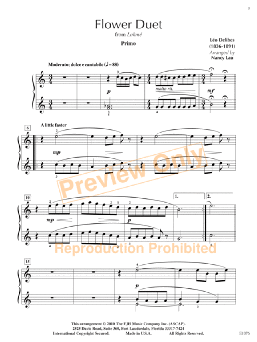 Flower Duet Flower Duet Piano Solo scores gallery preview page 4