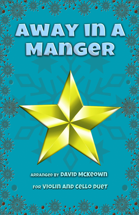 Book cover for Away in a Manger, Jazz Style, for Violin and Cello Duet
