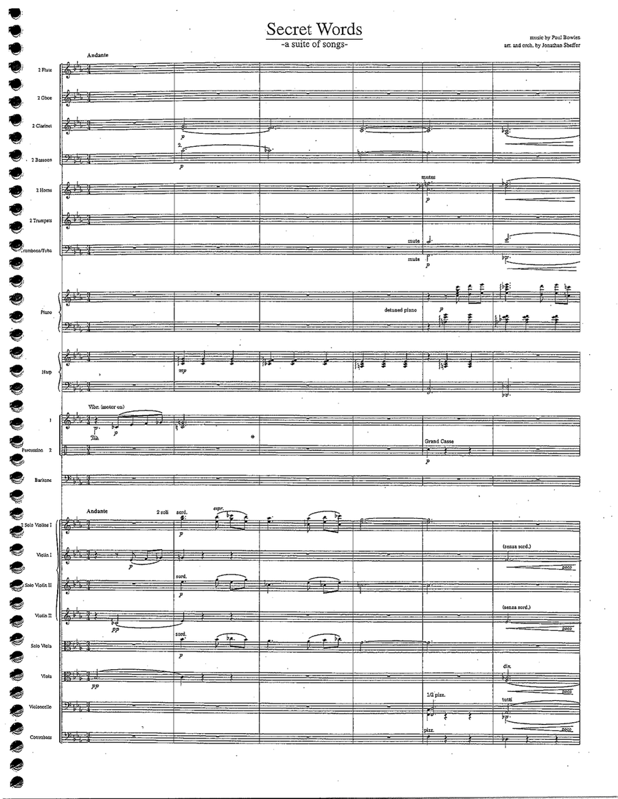 Secret Words - A Suite of Songs Large Ensemble scores gallery preview page 3