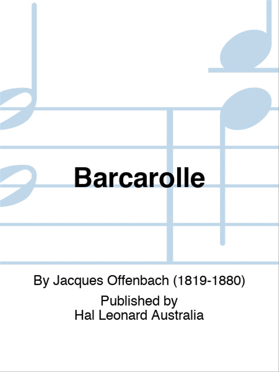 Barcarolle Piano Solo scores gallery preview page 1