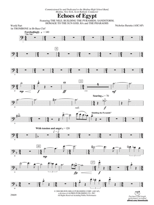 Echoes of Egypt: (wp) 1st B-flat Trombone B.C.