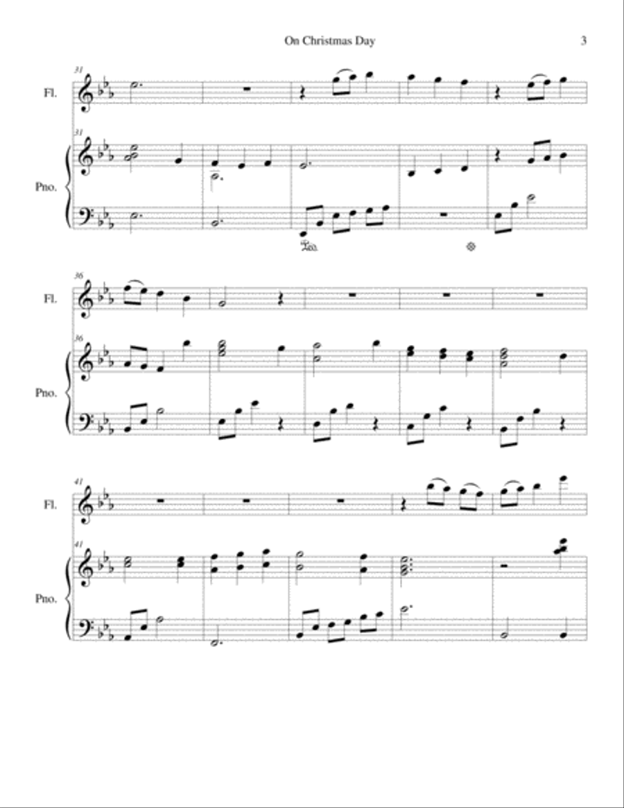 On Christmas Day Woodwind Duet scores gallery preview page 3