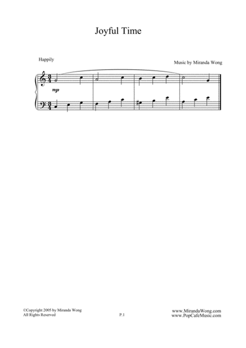 Joyful Time - Easy Piano Solo in C Key image number null