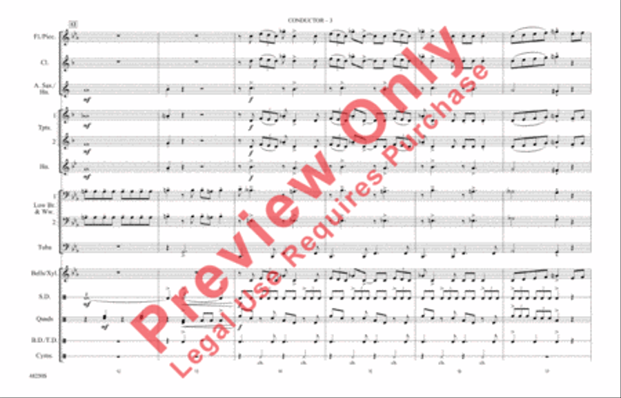 You're a Mean One, Mr. Grinch Marching Band scores gallery preview page 4