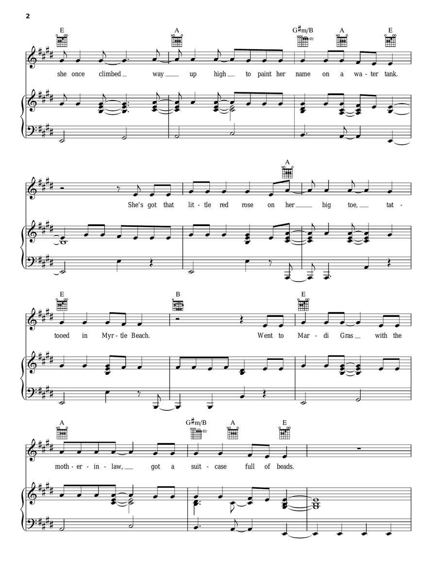 The Craziest Thing The Craziest Thing Piano, Vocal, Guitar scores gallery preview page 2