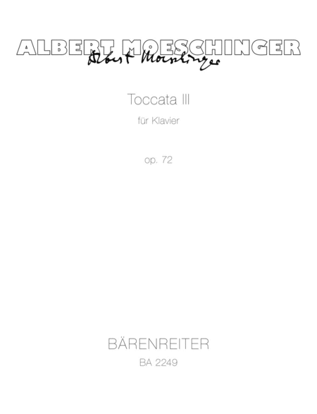 Toccata, No. 3, Op. 72