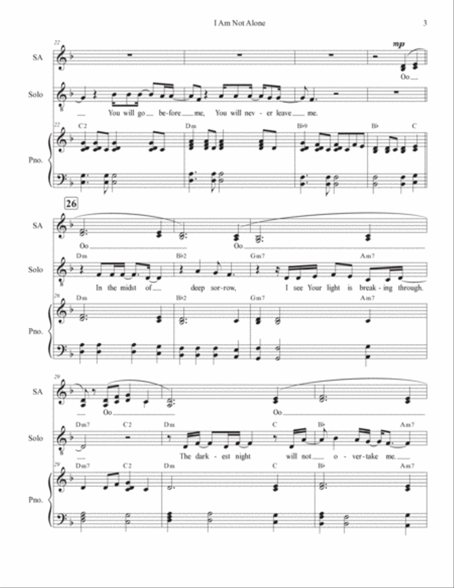 I Am Not Alone 3-Part scores gallery preview page 3