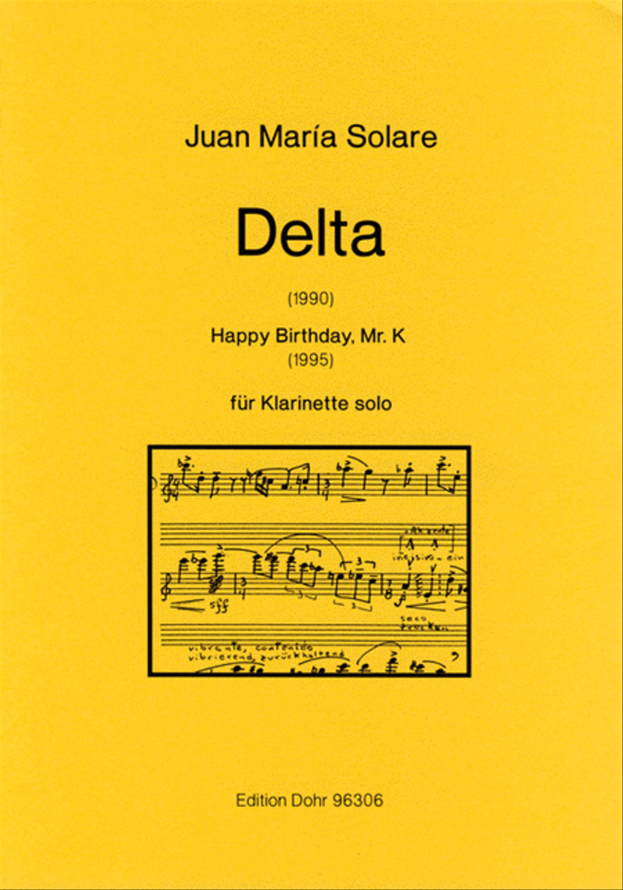 Delta / Happy Birthday, Mr. K für Klarinette solo (1990/1995) Clarinet Solo scores gallery preview page 1