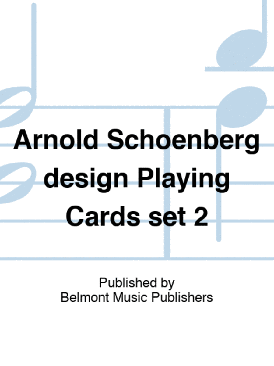 Arnold Schoenberg design Playing Cards set 2 School and Community scores gallery preview page 1