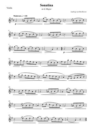 Sonatina in G Major For Violin