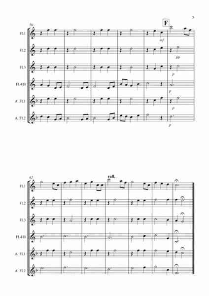 Brahms Lullaby for Flute Quartet image number null